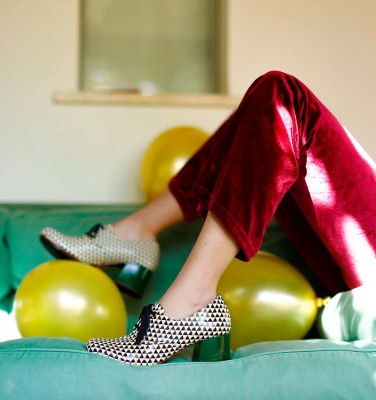 MERIETE BLACK AND WHITE CHiE MIHARA shoes