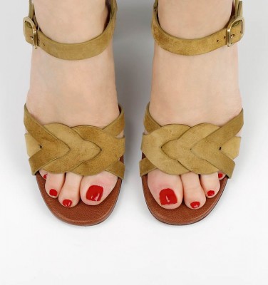 BA-GAURA OLIVE CHiE MIHARA sandals