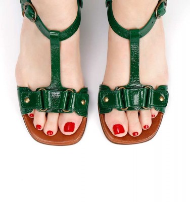 QUACHA GREEN CHiE MIHARA sandals