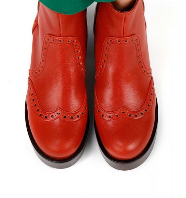 IKEDA REDDISH BROWN CHiE MIHARA boots
