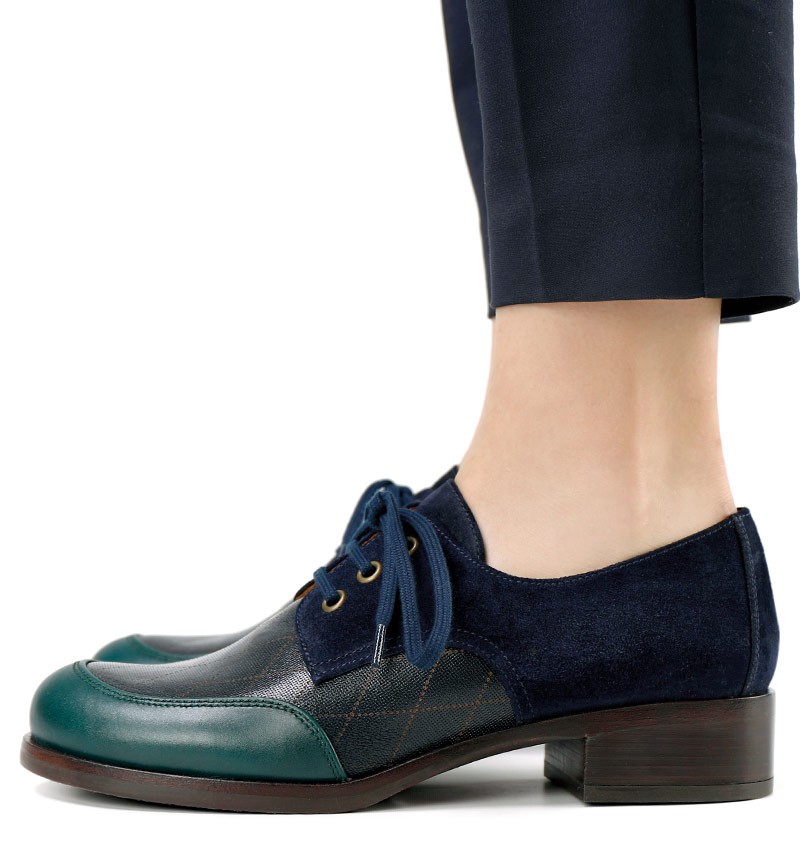 Chie Mihara Roly Derby Shoes & Brogues Women Black/Green Derby Shoes 