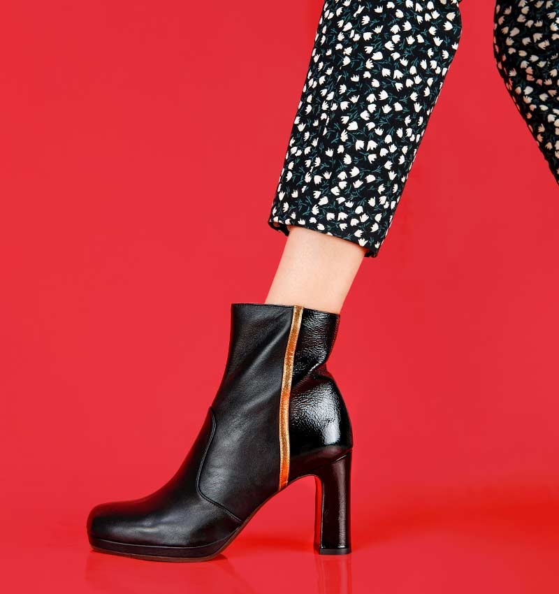 UKEDA BLACK BRONZE CHiE MIHARA boots