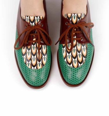 SEDIA GREEN AND BROWN CHiE MIHARA zapatos