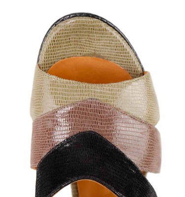 ADINA GREY AND BLACK CHiE MIHARA sandals