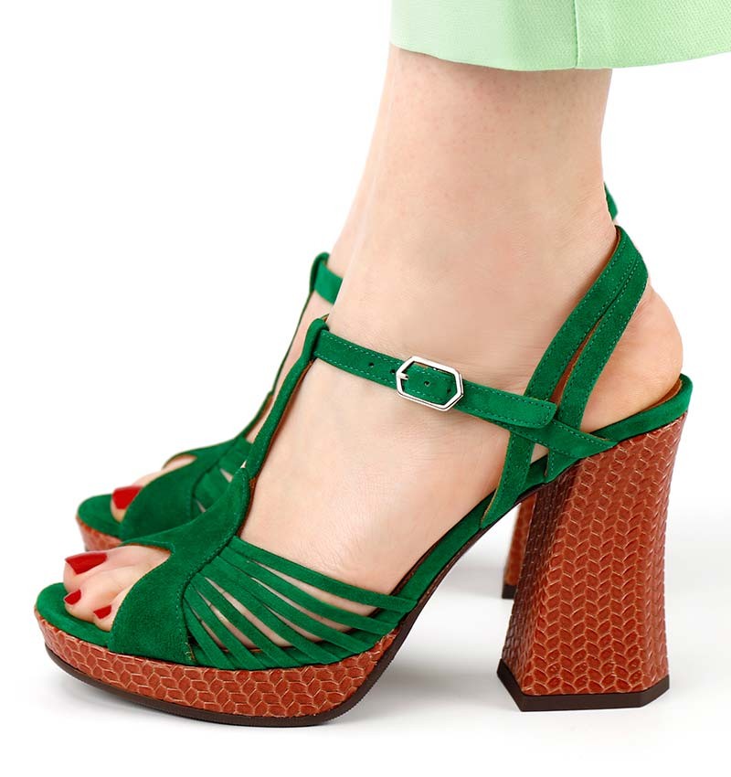 CONGRA GREEN CHiE MIHARA sandals