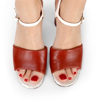BA-PARIGI RED CHiE MIHARA sandals
