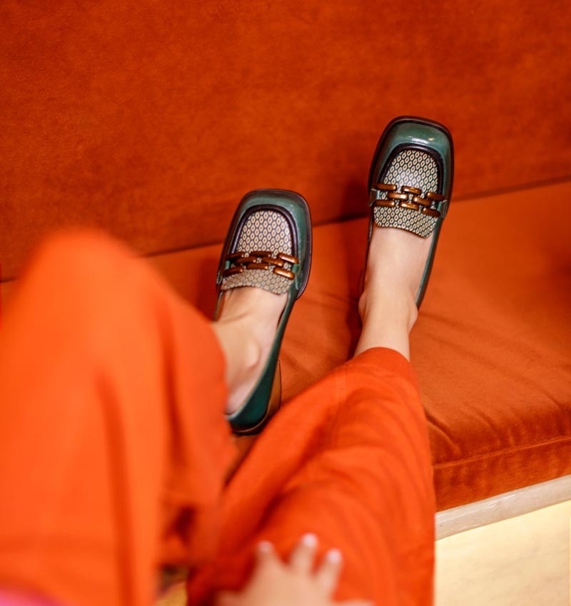 BYDU DARK GREEN CHiE MIHARA chaussures
