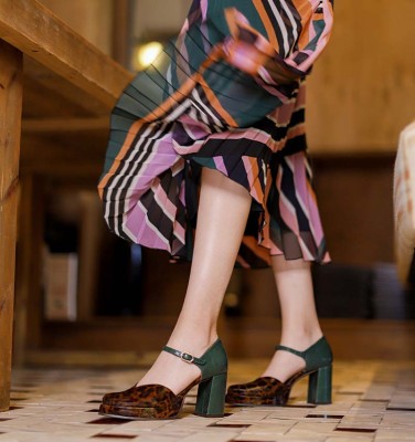 FASI BROWN GREEN CHiE MIHARA shoes