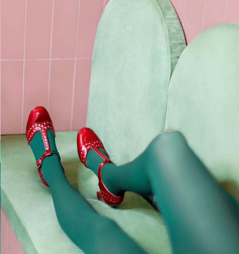 WANTE BURGUNDY CHiE MIHARA shoes
