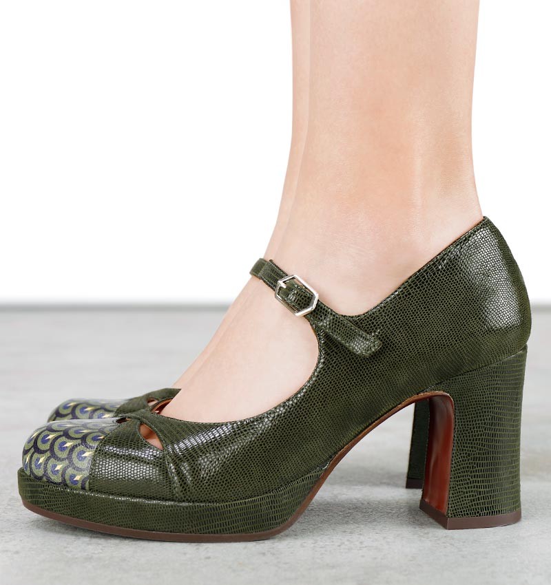 DAZUE DARK GREEN CHiE MIHARA chaussures
