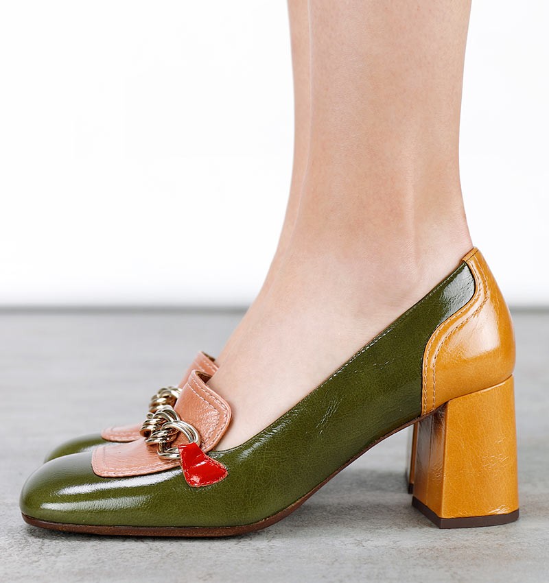 PETREL DARK GREEN CHiE MIHARA zapatos