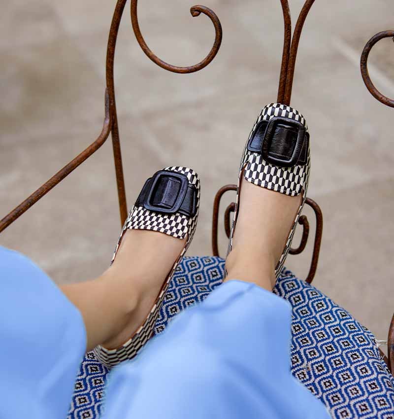 RIZU BLACK AND WHITE CHiE MIHARA shoes