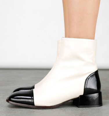 ZERAIN BLACK & WHITE CHiE MIHARA boots