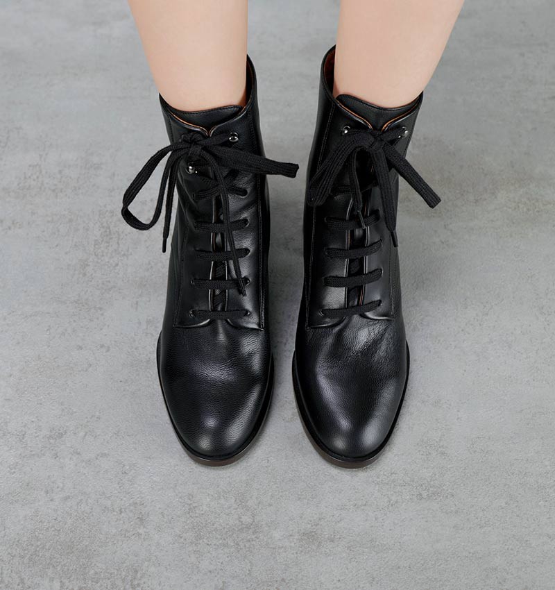 Chie mihara low cheap heel lace up boots