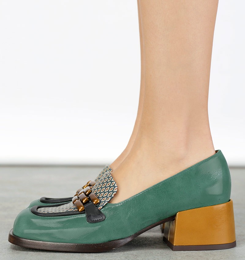 BYDU DARK GREEN CHiE MIHARA chaussures