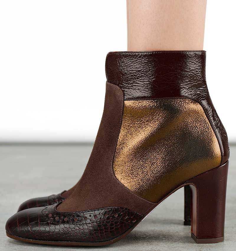Chie Mihara Custor 100mm leather boots - Purple