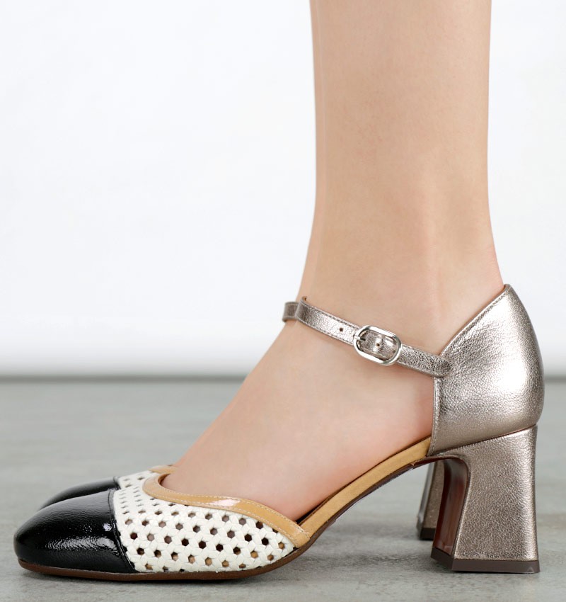 FIZA BLACK SILVER CHiE MIHARA shoes