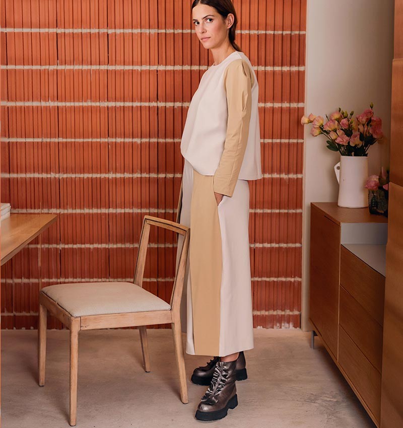 PANTALONI PAGE MARRONE CHIARO