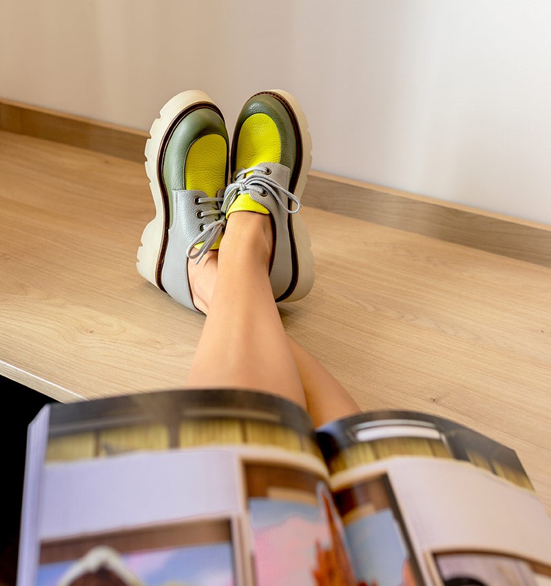 XUANA GREEN YELLOW CHiE MIHARA shoes
