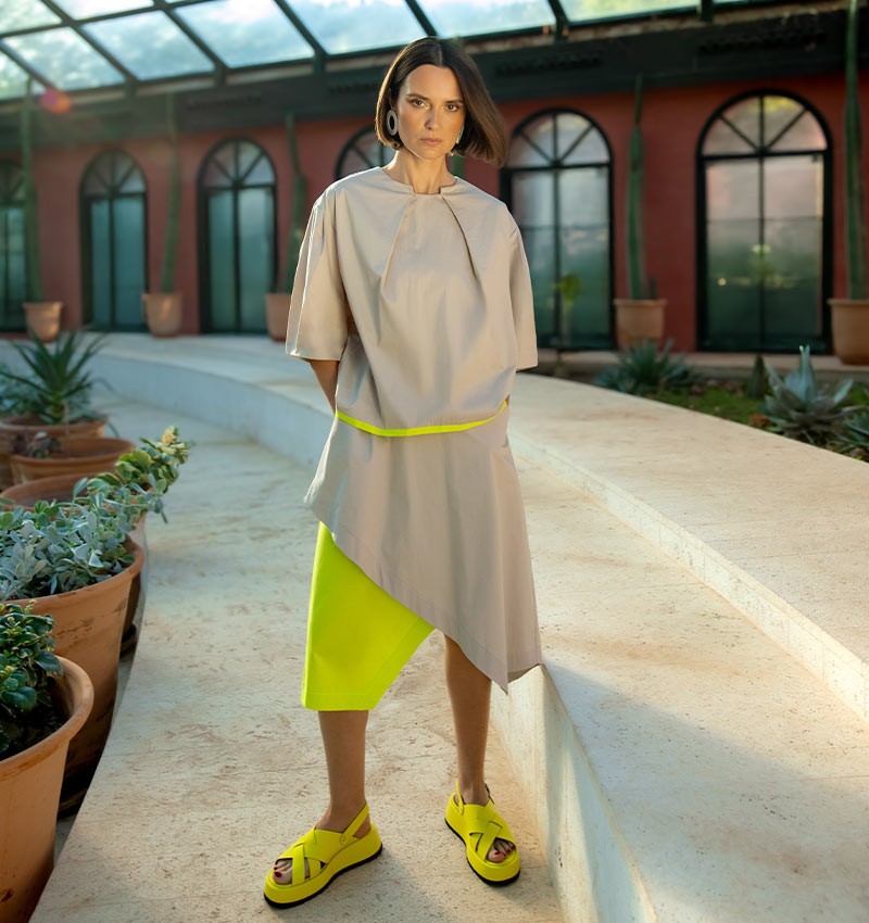 FALDA FEBE MARRON CLARO