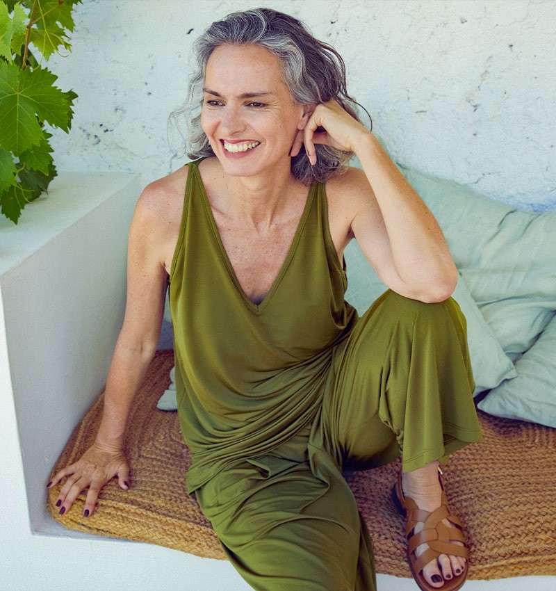 PANTALON PASTICHE VERDE