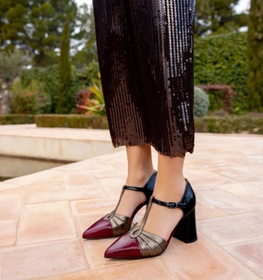 LOMERA GRAPE AND BLACK CHiE MIHARA zapatos