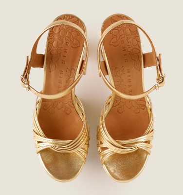 BRI-CANETI GOLD CHiE MIHARA sandals