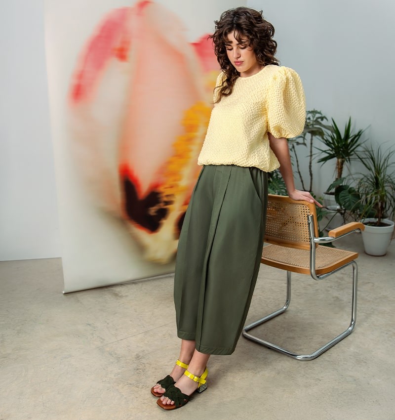 PANTALON PERLA VERDE