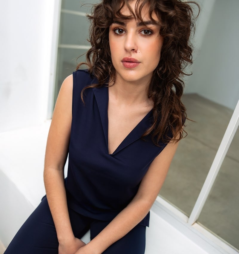 TOP TANJA AZUL MARINO