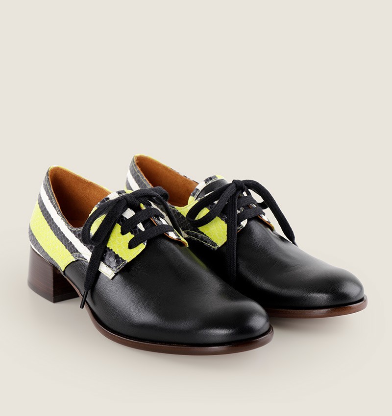 SAGAL BLACK & LIME TOP 10 CHiE MIHARA shoes