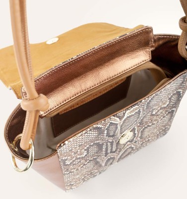BOLSO BONKA MARRÓN Y COGNAC