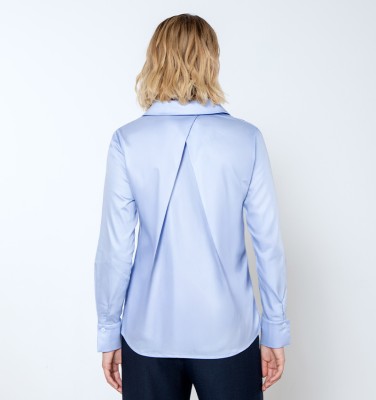 CHEMISE BLEUE BAION