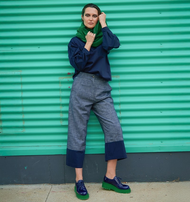 PANTALONI PRISMA BLU