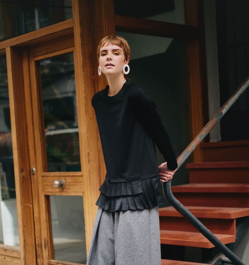BLUSA BATON NERO