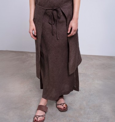 VESTITO DITA MARRONE